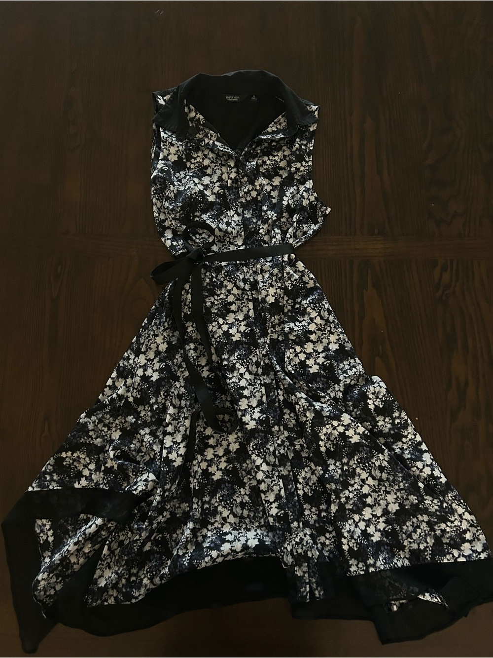 Simply Vera Vera Wang Black & White Floral Midi Dress
